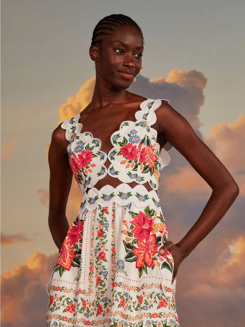 Farm Rio Off-White Bloom Garden Maxi Dress - Picture 5 of 7